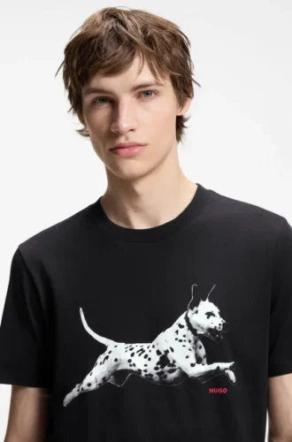 T-Shirt aus Baumwolljersey mit Tiermotiv