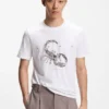 T-Shirt aus Baumwolljersey mit versetztem Logo T-Shirt aus Baumwolljersey mit versetztem Logo
