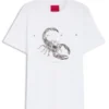 T-Shirt aus Baumwolljersey mit versetztem Logo T-Shirt aus Baumwolljersey mit versetztem Logo
