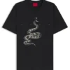 T-Shirt aus Baumwolljersey mit versetztem Logo T-Shirt aus Baumwolljersey mit versetztem Logo
