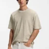 T-Shirt aus Baumwollmischung mit Blumen-Jacquardmuster T-Shirt aus Baumwollmischung mit Blumen-Jacquardmuster