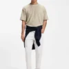 T-Shirt aus Baumwollmischung mit Blumen-Jacquardmuster T-Shirt aus Baumwollmischung mit Blumen-Jacquardmuster
