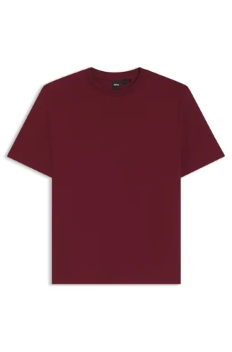 T-Shirt aus Baumwollmischung mit Bubble-Jacquard-Struktur