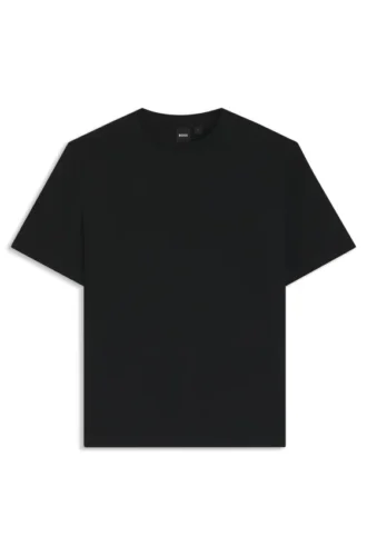 T-Shirt aus Baumwollmischung mit Bubble-Jacquard-Struktur