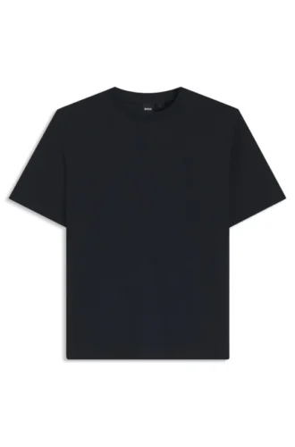 T-Shirt aus Baumwollmischung mit Bubble-Jacquard-Struktur