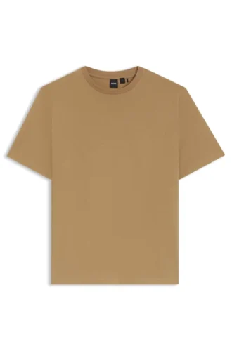 T-Shirt aus Baumwollmischung mit Bubble-Jacquard-Struktur
