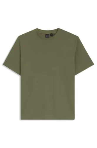 T-Shirt aus Baumwollmischung mit Bubble-Jacquard-Struktur