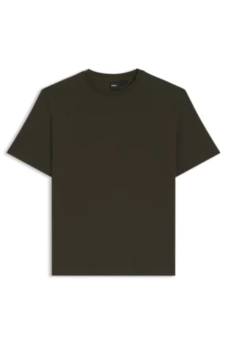 T-Shirt aus Baumwollmischung mit Bubble-Jacquard-Struktur