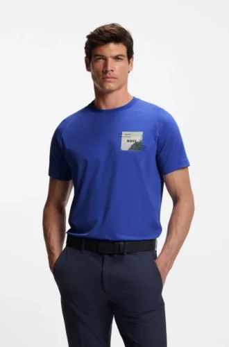 T-Shirt aus Baumwollmischung mit dekorativen reflektierenden Akzenten