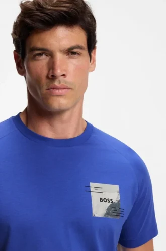 T-Shirt aus Baumwollmischung mit dekorativen reflektierenden Akzenten