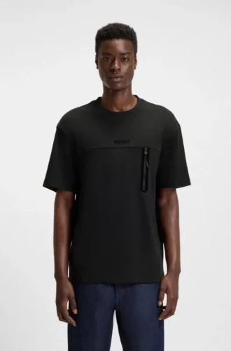 T-Shirt aus Baumwollmischung mit dekorativen reflektierenden Details