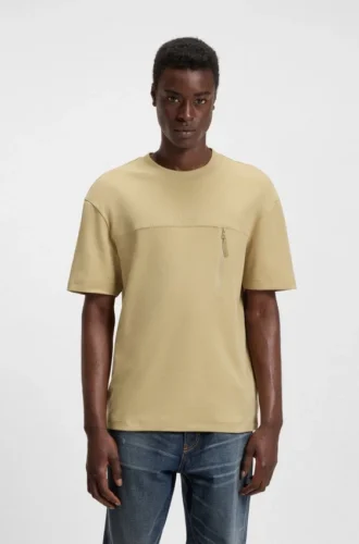 T-Shirt aus Baumwollmischung mit dekorativen reflektierenden Details
