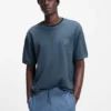 T-Shirt aus Baumwollmischung mit Drop-Needle-Streifen