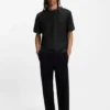 T-Shirt aus Baumwollmischung mit Drop-Needle-Streifen