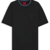 T-Shirt aus Baumwollmischung mit Drop-Needle-Streifen