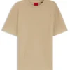 T-Shirt aus Baumwollmischung mit Knitteroptik
