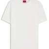 T-Shirt aus Baumwollmischung mit Knitteroptik