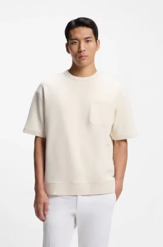 T-Shirt aus Baumwollmischung mit Pfirsichfinish