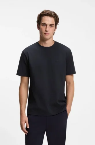 T-Shirt aus Baumwollpiqué mit Allover-Print