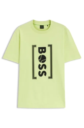 T-Shirt aus Interlock-Baumwolle mit Mesh-Print