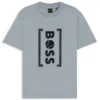 T-Shirt aus Interlock-Baumwolle mit Mesh-Print T-Shirt aus Interlock-Baumwolle mit Mesh-Print