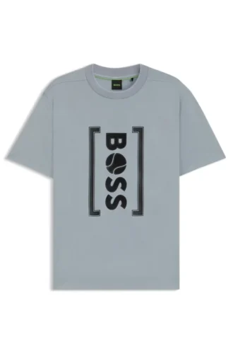 T-Shirt aus Interlock-Baumwolle mit Mesh-Print