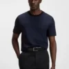 T-Shirt aus merzerisierter Baumwolle mit geometrischem Jacquardmuster T-Shirt aus merzerisierter Baumwolle mit geometrischem Jacquardmuster