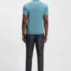 T-Shirt aus merzerisierter Baumwolle mit geometrischem Jacquardmuster T-Shirt aus merzerisierter Baumwolle mit geometrischem Jacquardmuster