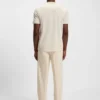 T-Shirt aus merzerisierter Baumwolle mit geometrischem Jacquardmuster T-Shirt aus merzerisierter Baumwolle mit geometrischem Jacquardmuster