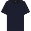 T-Shirt aus merzerisierter Baumwolle mit geometrischem Jacquardmuster T-Shirt aus merzerisierter Baumwolle mit geometrischem Jacquardmuster