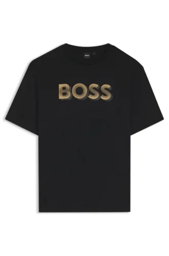 T-Shirt aus merzerisierter Baumwolle mit Logo-Motiv