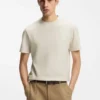T-Shirt aus merzerisierter Baumwolle mit Monogramm-Jacquard T-Shirt aus merzerisierter Baumwolle mit Monogramm-Jacquard