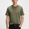 T-Shirt aus merzerisierter Baumwolle mit zweifarbigen Monogrammen T-Shirt aus merzerisierter Baumwolle mit zweifarbigen Monogrammen