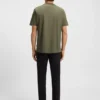 T-Shirt aus merzerisierter Baumwolle mit zweifarbigen Monogrammen T-Shirt aus merzerisierter Baumwolle mit zweifarbigen Monogrammen