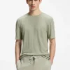 T-Shirt aus Slub-Interlock in schmaler Passform