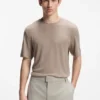 T-Shirt aus Slub-Interlock in schmaler Passform