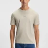 T-Shirt aus Stretch-Baumwolle mit Kontrastlogo