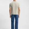 T-Shirt aus Stretch-Baumwolle mit Kontrastlogo