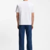 T-Shirt aus Stretch-Baumwolle mit Kontrastlogo