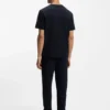 T-Shirt aus Stretch-Baumwolle mit Kontrastlogo