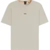 T-Shirt aus Stretch-Baumwolle mit Kontrastlogo