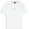 T-Shirt aus Stretch-Baumwolle mit Kontrastlogo