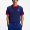T-Shirt aus Stretch-Baumwolle mit Landesflagge und Logo T-Shirt aus Stretch-Baumwolle mit Landesflagge und Logo