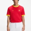 T-Shirt aus Stretch-Baumwolle mit Landesflagge und Logo T-Shirt aus Stretch-Baumwolle mit Landesflagge und Logo
