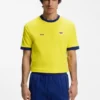 T-Shirt aus Stretch-Baumwolle mit Landesflagge und Logo T-Shirt aus Stretch-Baumwolle mit Landesflagge und Logo