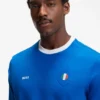 T-Shirt aus Stretch-Baumwolle mit Landesflagge und Logo T-Shirt aus Stretch-Baumwolle mit Landesflagge und Logo