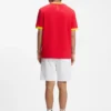 T-Shirt aus Stretch-Baumwolle mit Landesflagge und Logo T-Shirt aus Stretch-Baumwolle mit Landesflagge und Logo