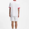 T-Shirt aus Stretch-Baumwolle mit Landesflagge und Logo T-Shirt aus Stretch-Baumwolle mit Landesflagge und Logo