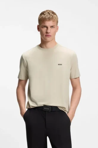 T-Shirt aus Stretch-Baumwolle mit Logo-Detail