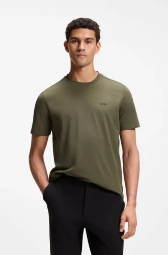 T-Shirt aus Stretch-Baumwolle mit Logo-Detail